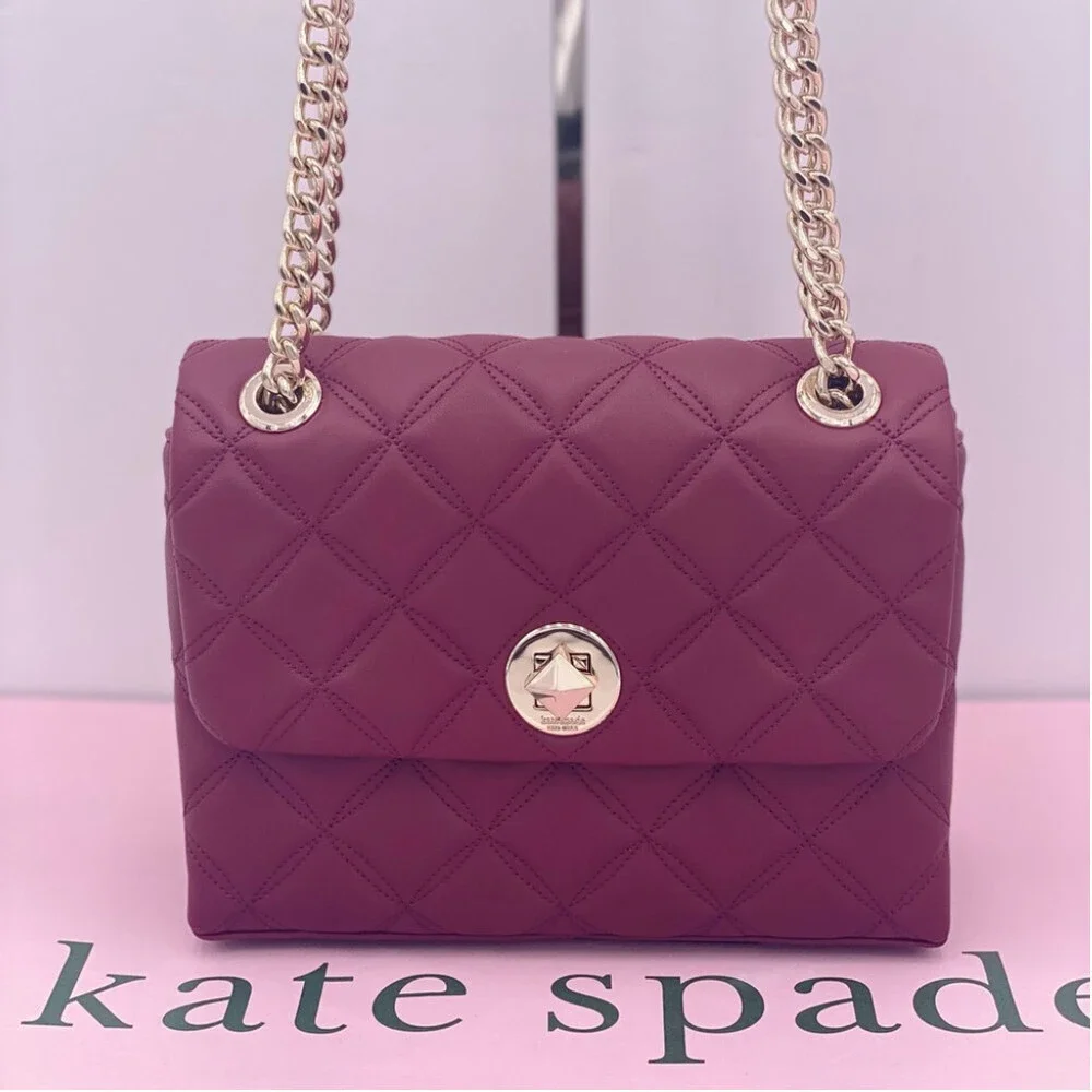 Kate Spade Natalia Quilted Leather Small Flap Crossbody Shoulder Bag
